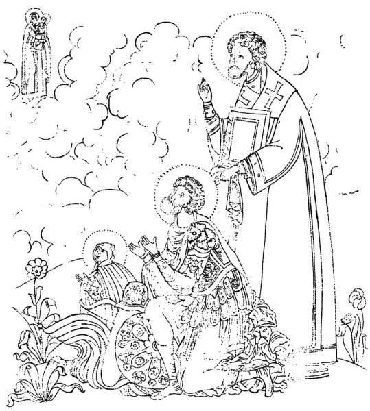 Святая Нина раскраска