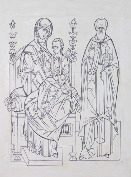 Сергий Радонежский прорись