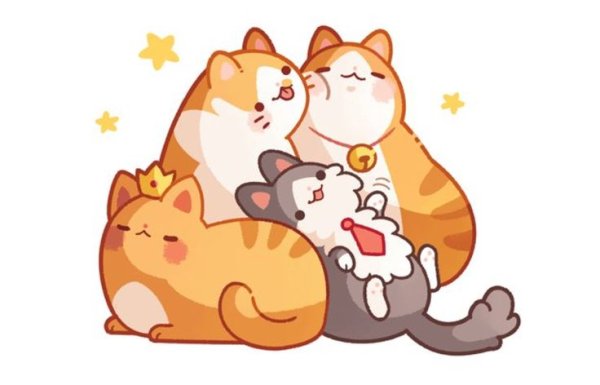 Кошачья семья рисунок