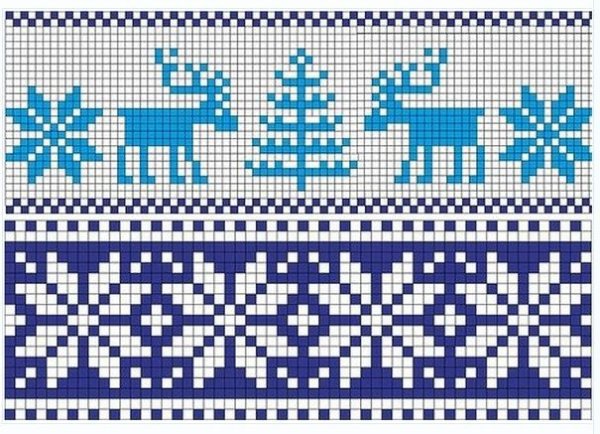 Скандинавские узоры для вязания