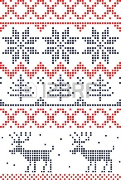 Жаккард скандинавские узоры