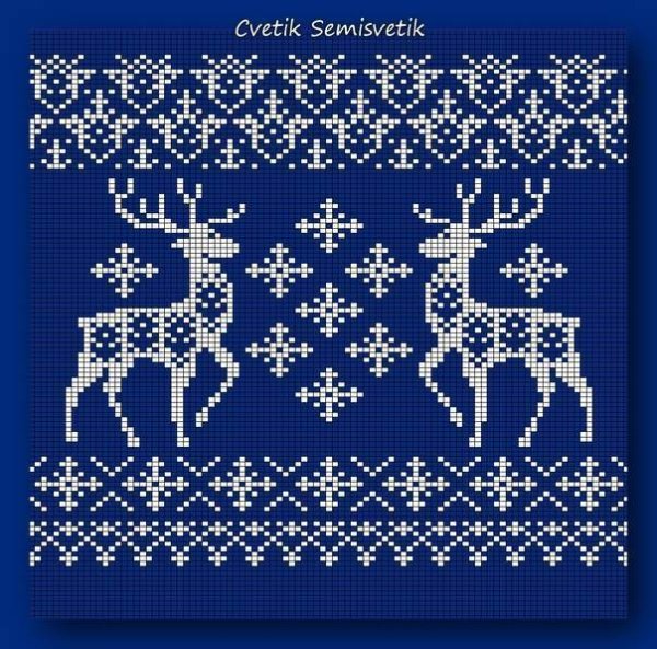 Норвежский узор с оленями