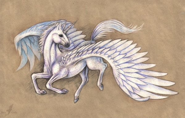 Мистические существа карандашом