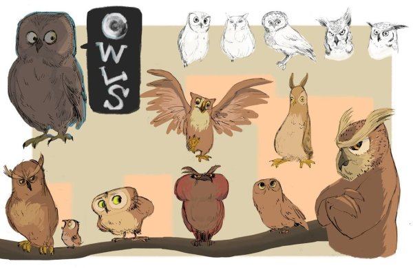 Сова схематично