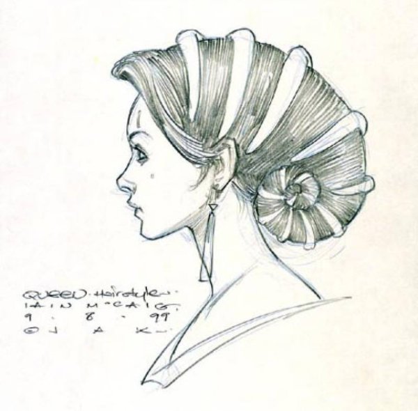 Эскиз прически