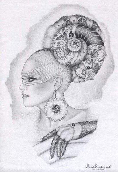 Стилистика рисования причёски