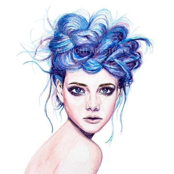 Историческая прическа карандашом