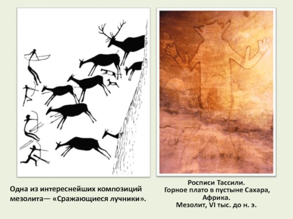 Сражающиеся лучники мезолит