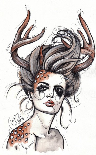 Необычная прическа карандашом