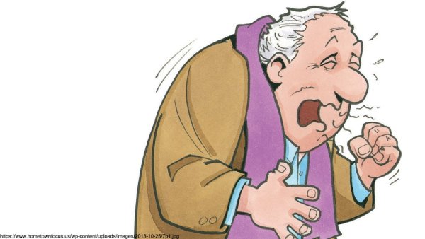 Старик кашляет