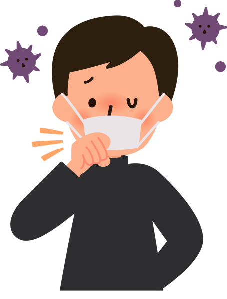 Человек чихает