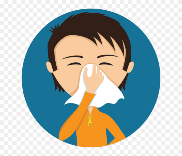 Человек кашляет арт