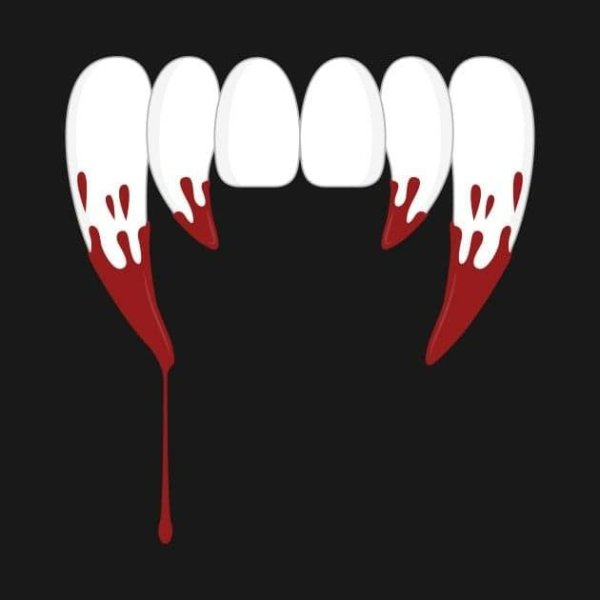 Улыбка с клыками вектор