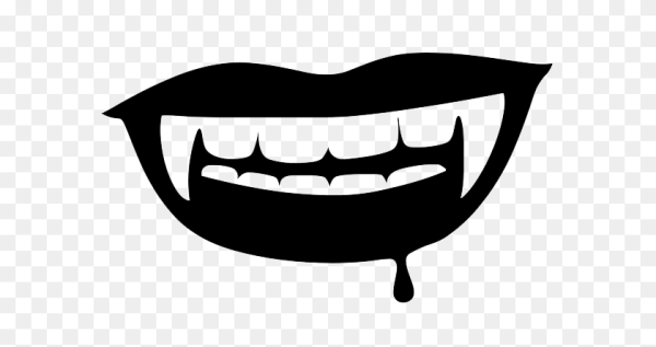 Зарисовки рта с клыками