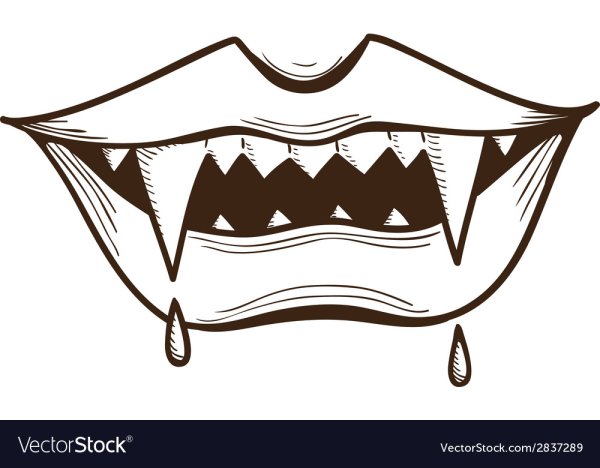 Губы вампира карандашом