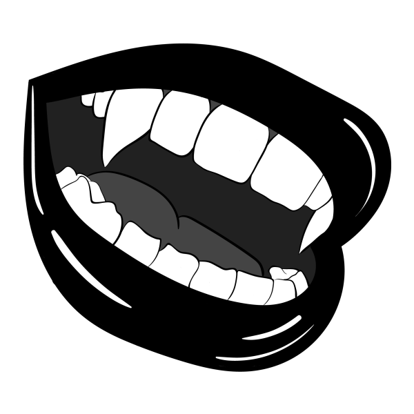 Раскраска губы с клыками