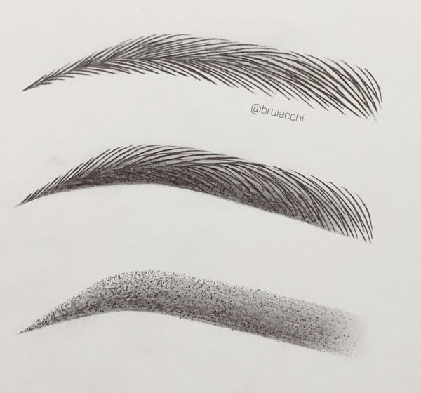 Макияж бровей волосковая техника карандашом