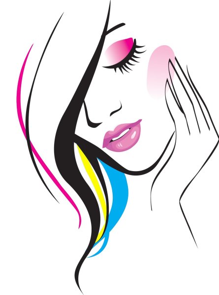 Лицо девушки вектор