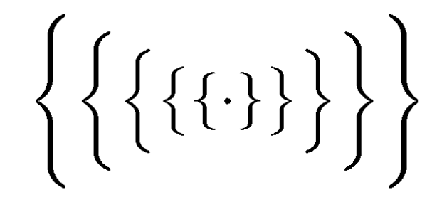 Фигурная скобка на белом фоне