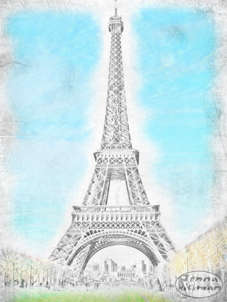 Скетчбук с Эйфелевой башней
