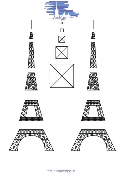Эйфелева башня 3д ручкой