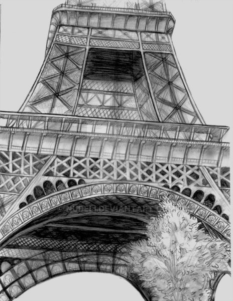 Первоначальный эскиз Эйфелевой башни