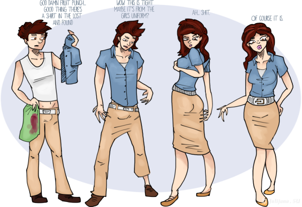 Превращение в девушку