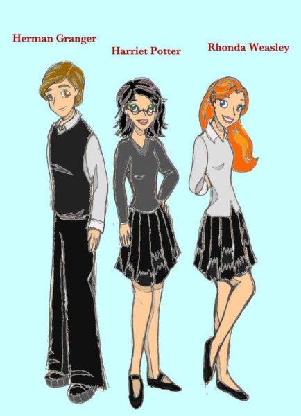 Персонажи Гарри Поттера гендер Бендер