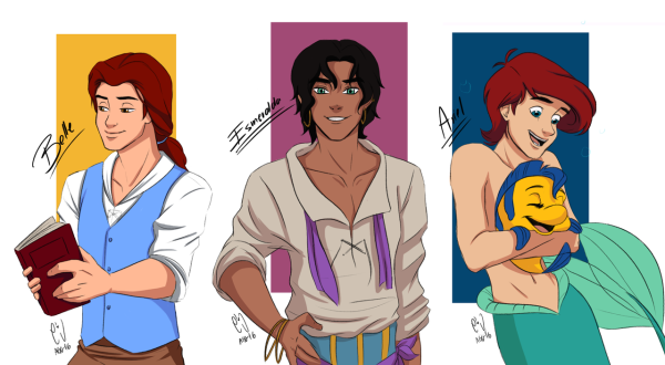 Дисней принцессы гендербендер