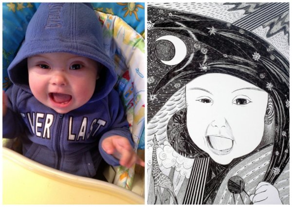 Рисунки детей даунов