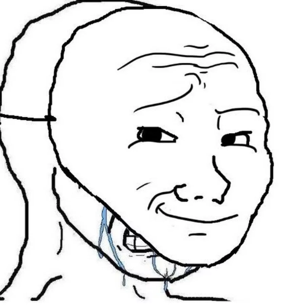 Wojak улыбается