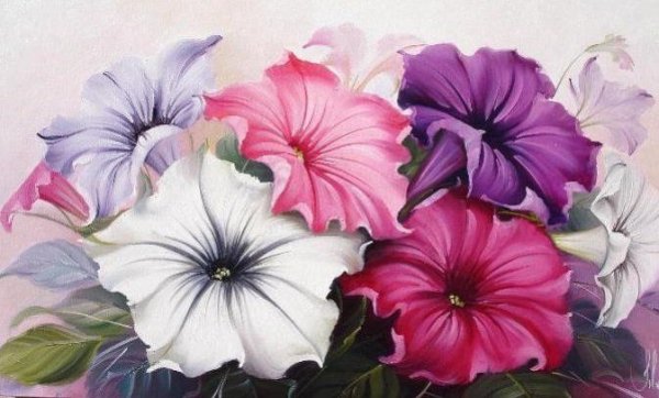 Петуния акварель