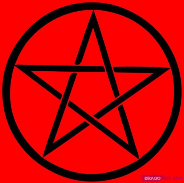 Тату для сатанистов с пентаграммой