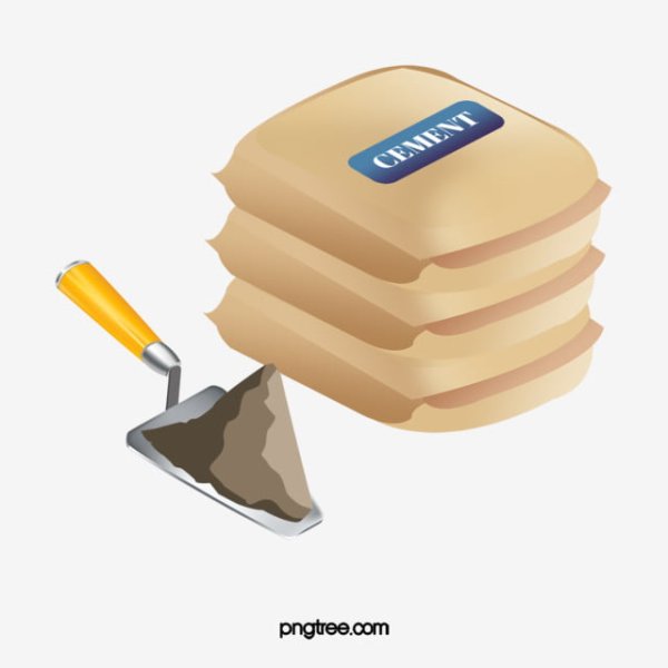 Цемент на прозрачном фоне