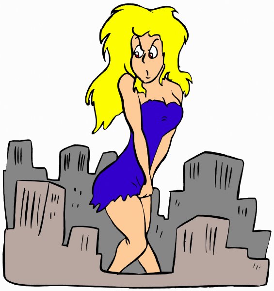 Женщина великан рисунок