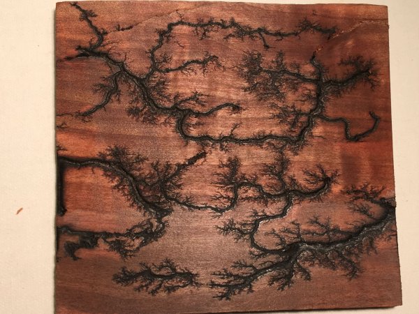 Эффект Лихтенберга на дереве