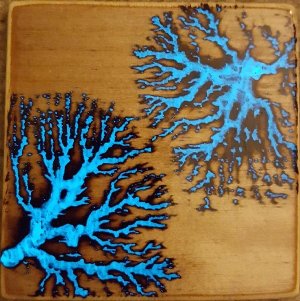 Фигуры Лихтенберга молнии на дереве