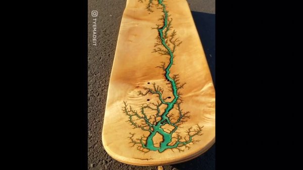 Выжигание по дереву методом Лихтенберга