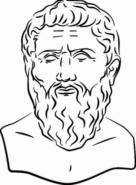 Портрет древнего мыслителя Платон