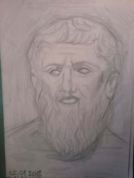 Платон карандашом