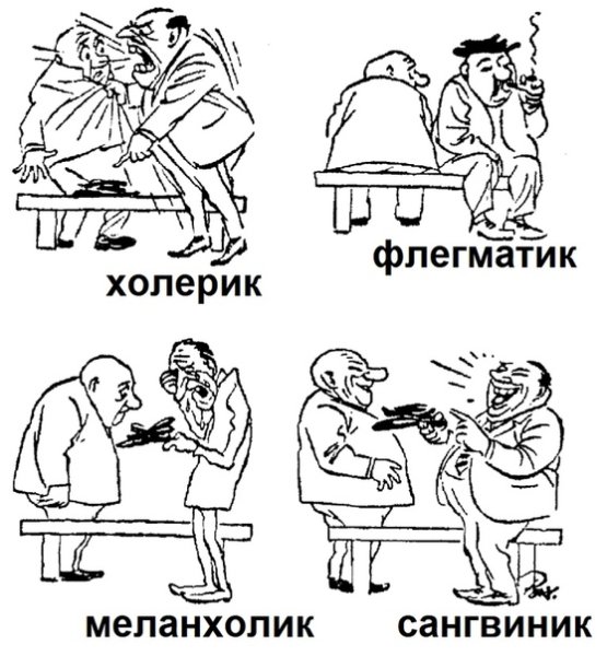Темперамент холерик сангвиник флегматик меланхолик