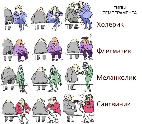 Типы личности холерик сангвиник флегматик меланхолик