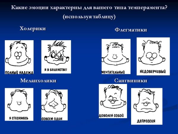 Типы личности меланхолик сангвиник