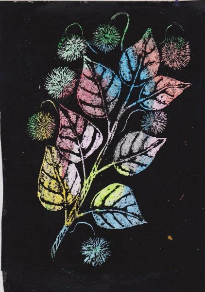 Техника граттаж