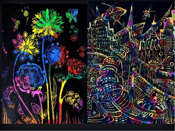 Техника граттаж