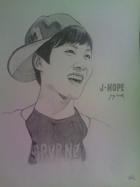 Нарисовать Джей Хоуп из БТС