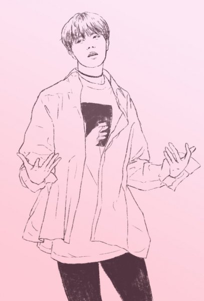 Рисунки БТС Хосок