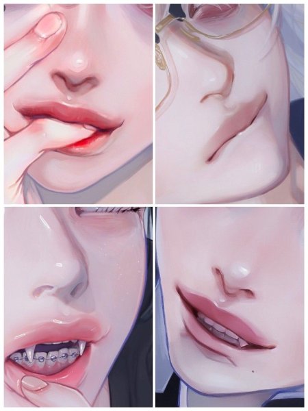 Прикушенная губа референс