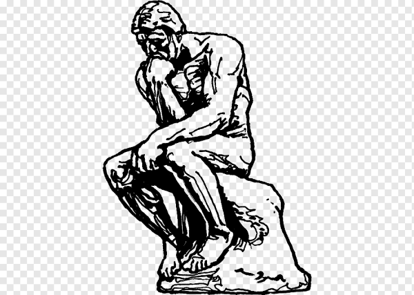 Мыслитель Родена силуэт