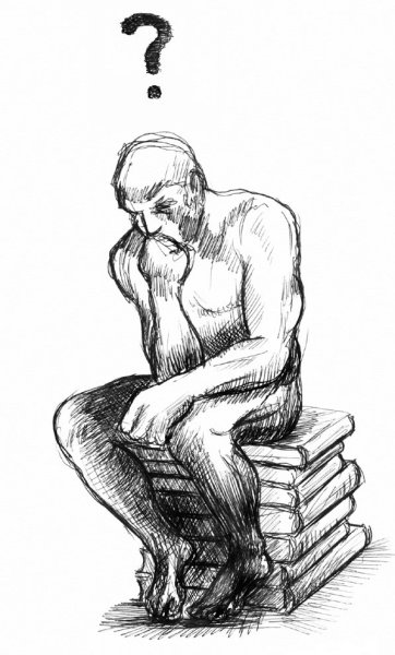 Мыслитель Родена контур